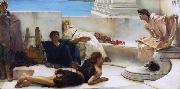 Alma-Tadema, Sir Lawrence A Reading from Homer (mk23) oil painting on canvas